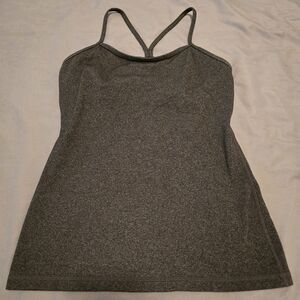 Gray Strappy Tank Top